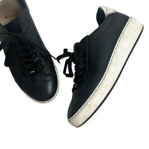 🖤 NUBIKK Black Leather Low-Top Sneakers (Men’s 6.5-7 / Women’s 8-8.5 | EU 40) 🖤
